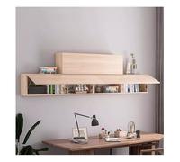 Rygcrud 1 Pezzo Librerie - Mensole Sospese Con Ante, Montaggio A Parete Contenitore Organizer Armadio Per Camera Da Letto Spazio Ridotto(Natural,80x20x33.6cm)