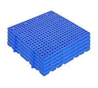 Rygcrud 5 Confezioni Pallet In Plastica Per Ambienti Umidi, Lunghezza 30, 40, 50, 60, 80, 90, 100 cm Rete Piattaforma Resistente All'umidità Per Scantinati, Garage O Ripostigli(50x50x3cm)