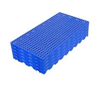 Rygcrud 5 Confezioni Pallet In Plastica Per Ambienti Umidi, Lunghezza 30, 40, 50, 60, 80, 90, 100 cm Rete Piattaforma Resistente All'umidità Per Scantinati, Garage O Ripostigli(100x50x5cm)