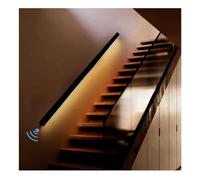 Rygcrud Corrimano A LED Corpo Sensor, Alluminio Rotondo Corrimano per Scale, Luci per Scale Maniglione Illuminato per Interni per Scale, Corridoi, Corridoio della Villa, Muro(140cm)