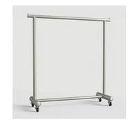 Rygcrud Da Pavimento Camera Da Letto Appendiabiti, Ferro Metallico Appendiabiti Con Ruote, Per Ingresso, Soggiorno, Guardaroba(Silver,170x40x135cm)