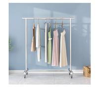 Rygcrud Da Pavimento Smontabile Appendiabiti, Resistente Ferro Metallico Appendiabiti Con Ruote Per Esposizione E Organizzazione Dello Spazio(Silver,60x40x155cm)