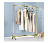 Rygcrud Da Pavimento Smontabile Appendiabiti, Resistente Ferro Metallico Appendiabiti Con Ruote Per Esposizione E Organizzazione Dello Spazio(Gold,120x40x155cm)