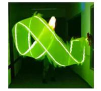 Rygcrud Dance Streamer Poi con Testa di Drago 3D, Set da Giocoleria per Principianti, Fitness All'aperto per Regali Natalizi, Spettacoli Durante I Festival(Yellow-b,10m/32.8ft)