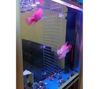 Rygcrud Decorazioni per Acquari - Divisori per Vasche Pannello in Acrilico dello Spessore di 5 Mm con Ventose, Separatore per Pesci in Caso di Litigi, per Suddividere Lo Spazio(55x65cm)