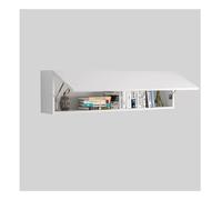 Rygcrud Librerie Per Ufficio Domestico, Montate A Parete Contenitori Organizzatori Armadietti Per Camera Da Letto, Spazi Ridotti Scaffali Sospesi(White-b,120x20x33.6cm)