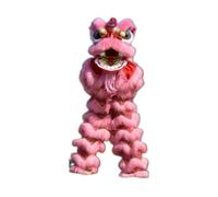 Rygcrud Lion Dance in Lana Costume da Mascotte, Cinese Capodanno Tradizionale Esibizione Singola di Fitness per Bambini dai Regali Festa Halloween Festival(Rosa)