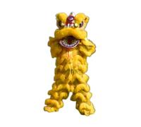 Rygcrud Lion Dance in Lana Costume da Mascotte, Cinese Capodanno Tradizionale Esibizione Singola di Fitness per Bambini dai Regali Festa Halloween Festival(Giallo)