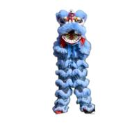 Rygcrud Lion Dance in Lana Costume da Mascotte, Cinese Capodanno Tradizionale Esibizione Singola di Fitness per Bambini dai Regali Festa Halloween Festival(Blu)