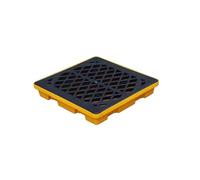 Rygcrud Mini Piattaforma Di Contenimento Delle Fuoriuscite, Laboratori Scrivania Vassoio Di Contenimento, Fusto Per Olio Impilabile Pallet Grigliato Di Capacità Per L'industria(19L/61X61X10CM)