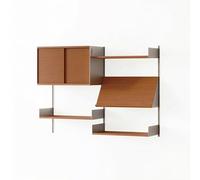 Rygcrud Montaggio A Parete Scaffale Espositore, Ripiani Regolabili Con Armadio Contenitore, Scaffale Modulabile Per Soggiorno, Camera Da Letto, Cucina, Ufficio Domestico(90x120cm)