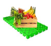 Rygcrud Pallet In Plastica - Cuscino Modulare A Incastro Tappetini Di Sicurezza A Griglia Spedizione Nidificabili, Per La Cucina, Il Balcone, Patio E Gli Animali Domestici(Verde,80x40x5cm)