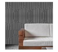 Rygcrud Pannelli Murali 3D Effetto Pietra, Decorazione per Interni Ed Esterni Cemento 120x60 Cm Pannelli in PU Alternativa alla Carta da Parati, Spessore 15 Mm, per Casa E Ufficio(Black-a,4pcs)