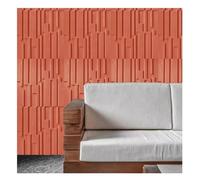 Rygcrud Pannelli Murali 3D Effetto Pietra, Decorazione per Interni Ed Esterni Cemento 120x60 Cm Pannelli in PU Alternativa alla Carta da Parati, Spessore 15 Mm, per Casa E Ufficio(Arancia,4pcs)