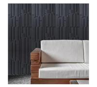 Rygcrud Pannelli Murali 3D Effetto Pietra, Decorazione per Interni Ed Esterni Cemento 120x60 Cm Pannelli in PU Alternativa alla Carta da Parati, Spessore 15 Mm, per Casa E Ufficio(Black-b,10pcs)