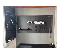 Rygcrud Pannello Metallico Forato, Pannelli Forati Organizer Da Parete Con 30 Ganci, Ripiani Portaoggetti Pannelli E Unità Per Attrezzi Da Garage, Decorazioni Per La Casa E L'ufficio(nero,60x120cm)