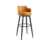 Rygcrud Sgabelli Da Bar, Sgabelli Girevoli Con Schienale Basso E Braccioli, Base In Acciaio Al Carbonio, Per Isole Da Cucina, Banconi Da Colazione, Lounge E Pub.(Arancia,H:82CM)