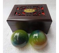 RYGHTTYT Sfere antistress per adulti Baoding Ball Cina Esercizio quotidiano Stress Relief Terapia della mano Massager Palla per la forza Fitness Palline, 45 mm (Colore: H)