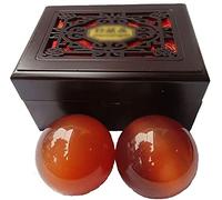RYGHTTYT Sfere antistress per adulti Baoding Ball Cina Esercizio quotidiano Stress Relief Terapia della mano Massager Palla per la forza Fitness Palline, 45 mm (Colore:A)