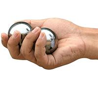 RYGHTTYT - Sfere antistress per adulti, palline antistress per esercizi sanitari cinesi, in acciaio inox, con custodia per il trasporto, per terapia delle mani, esercizio fisico, dimensioni: 50 mm