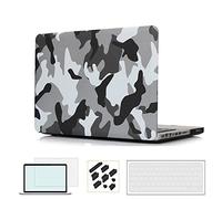 RYGOU Macbook Pro 13 Custodia, 4 in 1 Camouflages Hard Cover con tastiera Skin Screen-guard per Macbook Pro 13 "con modello DVD Drive: A1278