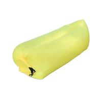 Ryhapm Divano gonfiabile per una persona singola, portatile, per esterni, spiaggia, letto, pieghevole, sacco a pelo per un comodo riposo (giallo)