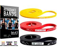 Ryher Set 3 Bande Elastiche Resistenza Pull up - Elastici Fitness per trazioni casa e Palestra -Banda Allenamento per Fitness, Crossfit, Bodybuilding(Set di 3 Bande: #1 Gialla, #2 Rossa e #3 Nera)