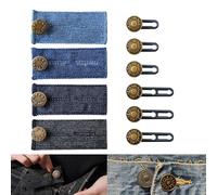RYHHH 10 Pezzi Estensioni Elastiche Perdi Bottone, Bottoni Jeans Rimovibili,Bottoni Jeans Regolabili,Allarga e Stringi i Pantaloni In Vita In Pochi Secondi Senza Cucire, Per Jeans,Pantaloni e Gonne