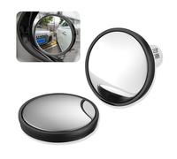 RYHHH 2 Pezzi Specchietto Angolo Morto,Blind Spot Specchi,Specchietti Per l'Angolo Cieco, In Vetro Ad Alta Definizione,Grandangolare, Impermeabili, Durevoli, Per La Sicurezza Del Traffico, Nero