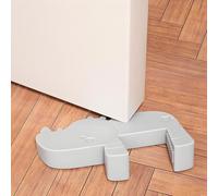 RYHHH Fermaporta a forma di cuneo, fermaporta decorativo, decorazione in silicone, protezione per porte per bambini, antiscivolo, per riparare porte in casa e ufficio-grigio/1 pz