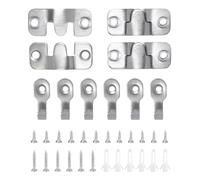 RYHHH Ganci per Quadri per Parete, 3 Paia(6 Pezzi) Incastro Gancio Appendi Quadri, 6 Pezzi Mini Appendere Quadri, con Viti, Tubo di Espansione, per Foto, Dipinti, Orologio (Argentato)