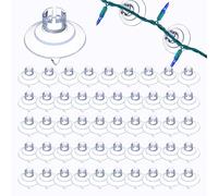 RYHHH Set Di 50 Ventose Trasparenti,Ventose Per Luci Fiabesche,Ganci Per Luci a Corda,Ventose ø 3cm Per Appendere Luci Stagionali, Facili Da Pulire,Decorazione e Organizzazione Della Casa, Finestre
