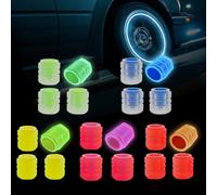 RYHHH Tappi Gomme Auto,20 Pezzi Tappi Ruote Auto Luminosi,Tappi Valvola Pneumatici Auto Fluorescente,Cappucci Valvole Luminosi Auto,Accessorio Universale Per Auto, Camion, Suv, Moto, Ecc(5 Colori)