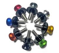 RYHJNRTH Supporto per Rocchetti Forcellone Cursori Viti per Royal Enfield Bullet/Meteor/Classic 350 500 Interceptor 650 Continental GT 535 Bobina a bilanciere(8MM Black)