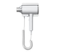 RYing Potente Asciugacapelli a Parete 1875W con Interruttore di Sicurezza,Elegante Phono da Parete Muro con Supporto per Bagno,Hotel Albergo e Casa (bianco)