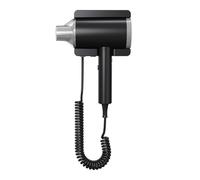 RYing Potente Asciugacapelli a Parete 1875W con Interruttore di Sicurezza,Elegante Phono da Parete Muro con Supporto per Bagno,Hotel Albergo e Casa (nero)