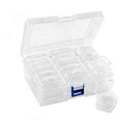 Rylae 15 Pezzi Organizzatori di Piccole Perline, Mini Contenitori in Plastica con Coperchio, Trasparente Rettangolare Scatola Box Case, Compartment Crafts Storage Box, per Perle, Pillole, Gioielli