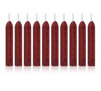 Rylae Bastoncini per Sigillo di Cera, Ceralacca Retrò con Stoppini, Set da 10 Pezzi, Per Inviti di Nozze, Buste, Biglietti di Natale, Decorazioni Regalo (rosso fuoco)