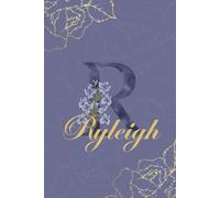 Ryleigh Journal: Monogram R Personalized Floral Notebook for Women Decorative Purple and Gold Monogram Journal, Cute Aesthetic Notebook, Personalized Diary and Birthday Gift for Women Named Ryleigh
