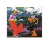 RYLJCZ Dipinti astratti famosi.Poster e stampe artistiche di Emil Nolde (on the Beach). Riproduzione su tela. Quadro decorativo per soggiorno.(60x70cm(23.7x27.5in)/senza cornice)
