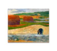 RYLJCZ Riproduzione di dipinti a olio di Paul Sérusier- Bretons on the Moor- Stampa artistica di paesaggi vintage-Arte murale su tela per l'arredamento della casa30x35cm(11.8x13.7in) Senza cornice