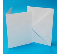 Ryman Craft UK 273 - Confezione da 50 Biglietti e Buste, Formato C6, Cartoncino, Bianco, 30/40 mm