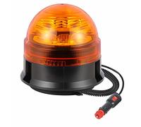 Ryme Automotive - Rotativo Ambra LED R65 Segnalazione Avvertimento - Omologato R65, 3 funzioni Flash Rotazione Lampeggiante, Pirulo Trattore, Luce Emergenza Veicoli agricoli, gru