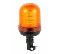 Ryme Automotive Rotativo LED Ambra Omologato R65 - Monster - Flessibile - 4 Funzioni Flash Rotazione Flash - Base Attacco DIN universale per trattori, gru, trasporto speciale segnalazione