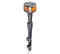 Ryme Automotive Rotativo LED Emergenza Omologato 12 V-24 V Ambra Avviso con Asta Estensibile Telescopico da 650 mm a 1000 mm per Moto