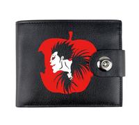 RYNDEX Death No. te Porta Carte di Credito Anime, Portafoglio Corto Bi-fold in Ecopelle, Portafoglio Titolare Della Carta per Accessori da Viaggio(Color:Black 2)