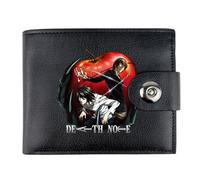 RYNDEX Death No. te Porta Carte di Credito Anime, Portafoglio Corto Bi-fold in Ecopelle, Portafoglio Titolare Della Carta per Accessori da Viaggio(Color:Black 13)