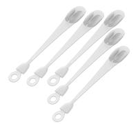 RynoPulse 5 grucce adesive in silicone per ghirlande, cravatte per ringhiere natalizie, chiusure riutilizzabili antigraffio, per camini, scale, pareti e porte (trasparenti)