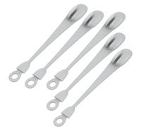 RynoPulse 5 grucce adesive in silicone per ghirlande, cravatte per ringhiere natalizie, chiusure riutilizzabili antigraffio, per camini, scale, pareti e porte (grigio)