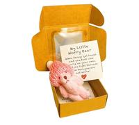 RynoPulse Orsetto in scatola, abbraccio in una scatola con biglietto ispiratore, il miglior partner di supporto emotivo, regalo di simpatia per Natale e San Valentino, accessori da scrivania carini